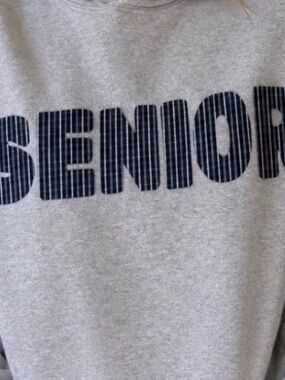 White SENIOR tshirt Multicolor Applique Custom Design yours All sizes available